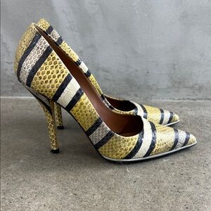Givenchy Striped Snakeskin Pump